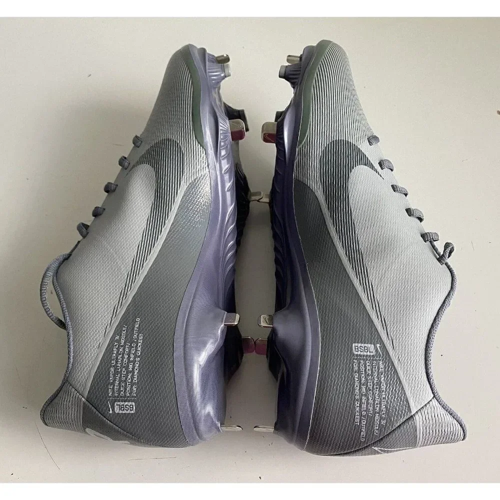 Nike Lunar Vapor Ultrafly‎ Elite 3 DC9907-003 Gray Baseball Cleats Men’s Sz 14
